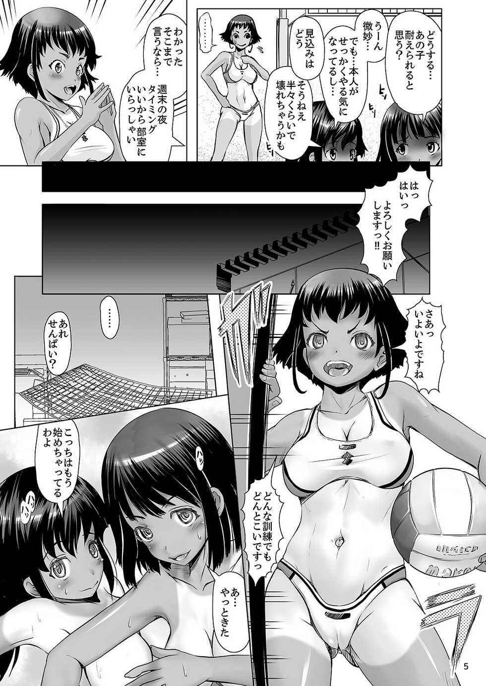 [Mushoku Santaro] Kashokushou ~Hiyake Beach Volley Shoujo Tairyou Kichuunyuu~ [Digital] - Page 5