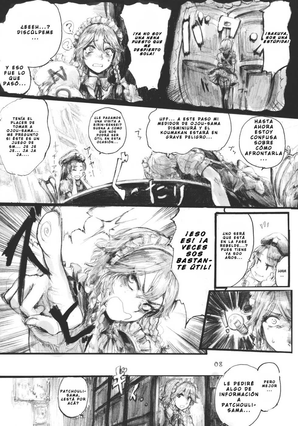 (C78) [DenpaYunYun (Osakana)] SEMPER EADEM ~Ikumoko no Mamani~ (Touhou Project) [Spanish] [Futanari Freaks] - Page 7