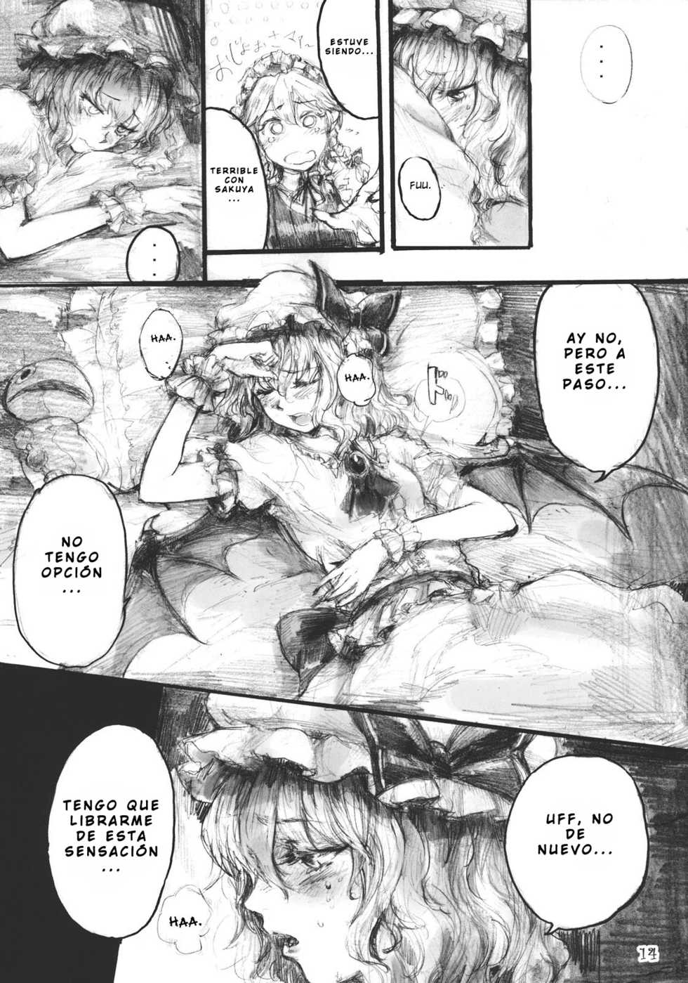 (C78) [DenpaYunYun (Osakana)] SEMPER EADEM ~Ikumoko no Mamani~ (Touhou Project) [Spanish] [Futanari Freaks] - Page 13