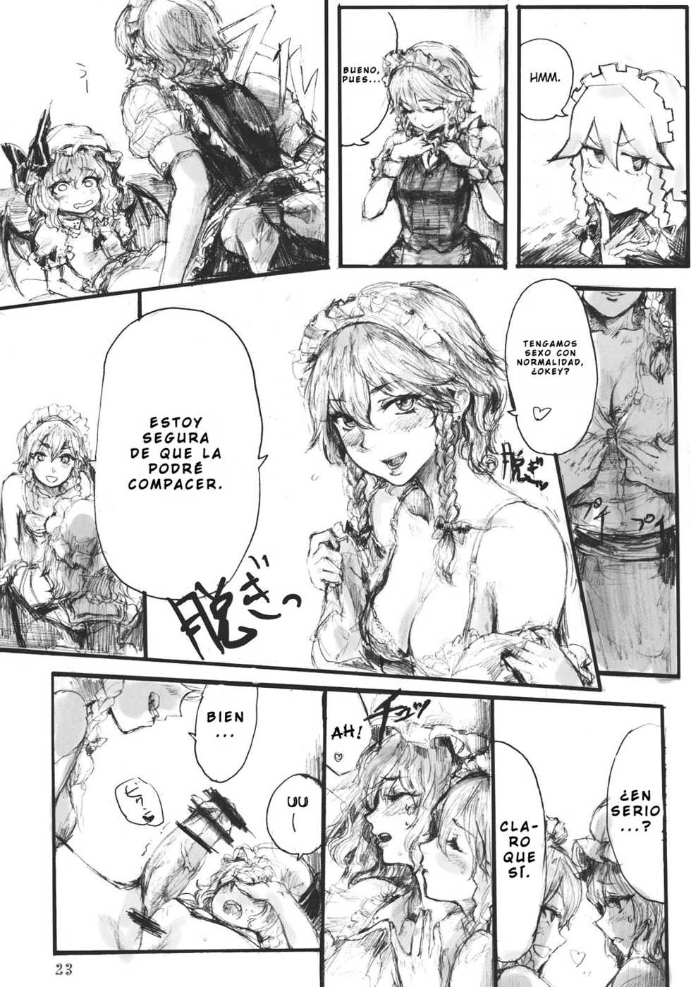 (C78) [DenpaYunYun (Osakana)] SEMPER EADEM ~Ikumoko no Mamani~ (Touhou Project) [Spanish] [Futanari Freaks] - Page 22