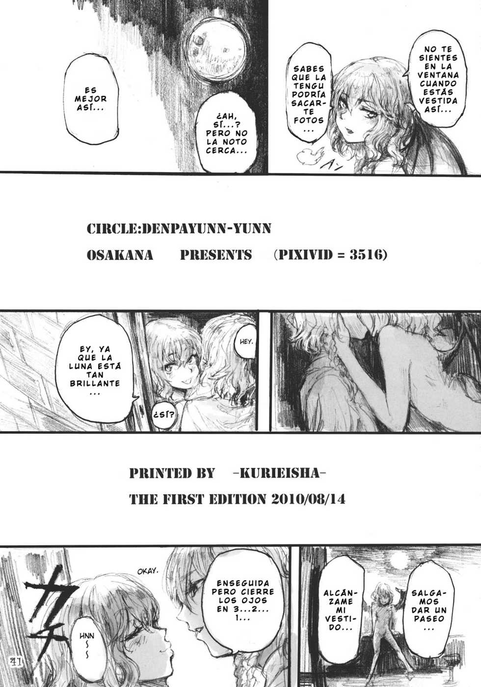 (C78) [DenpaYunYun (Osakana)] SEMPER EADEM ~Ikumoko no Mamani~ (Touhou Project) [Spanish] [Futanari Freaks] - Page 40