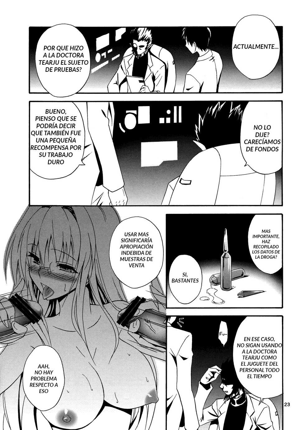 (C83) [Hibi Rakuraku (Aoki Kanji)] Bijin Kagakusha in Aku no Soshiki | Beautiful Scientist in an Evil Organization (To Love-Ru Darkness) [Spanish] [Hentaisland] - Page 22