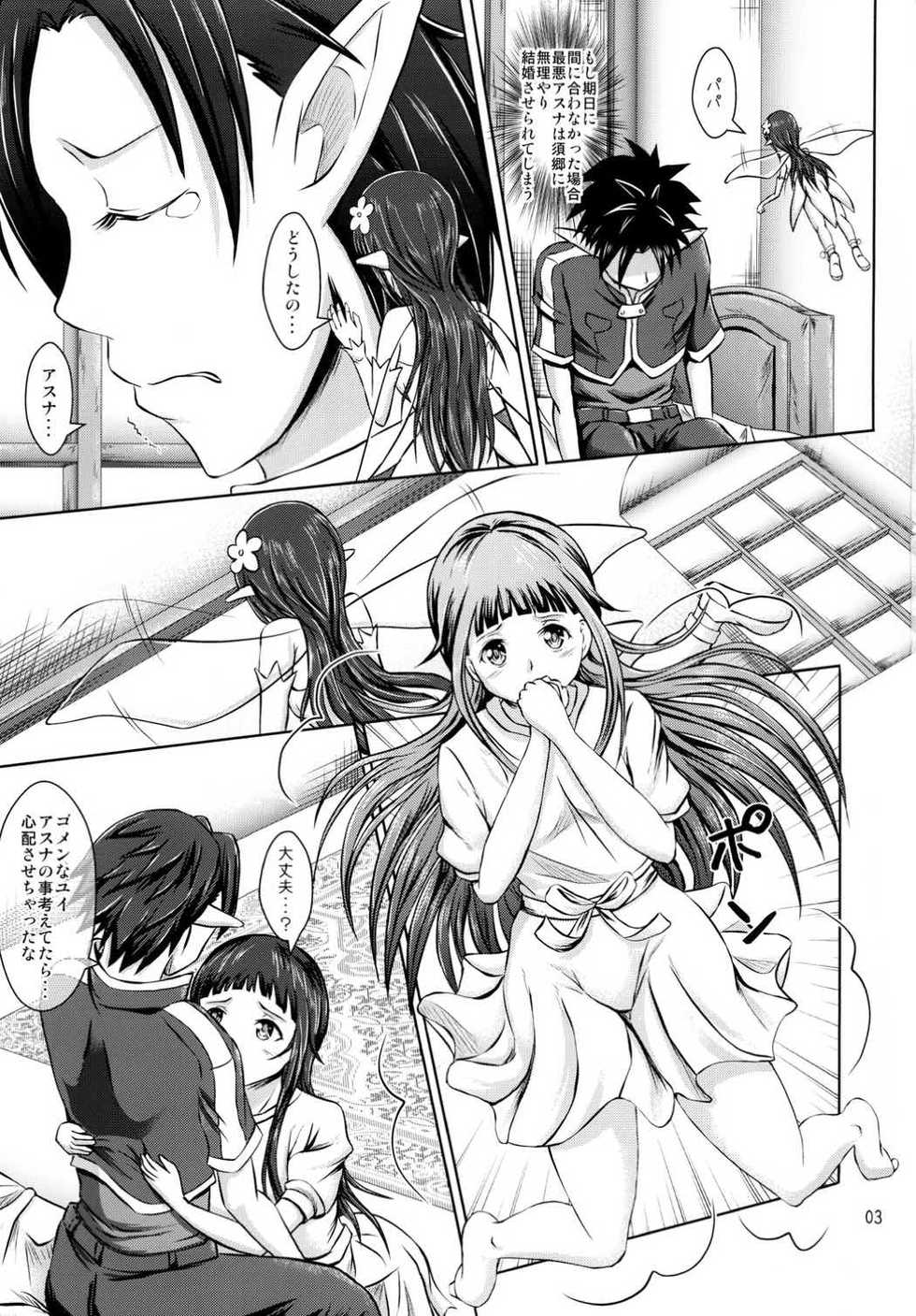 (C84) [Eco Filter (tuyo)] Asuna no Kokoro Yui no Kimochi (Sword Art Online) - Page 2