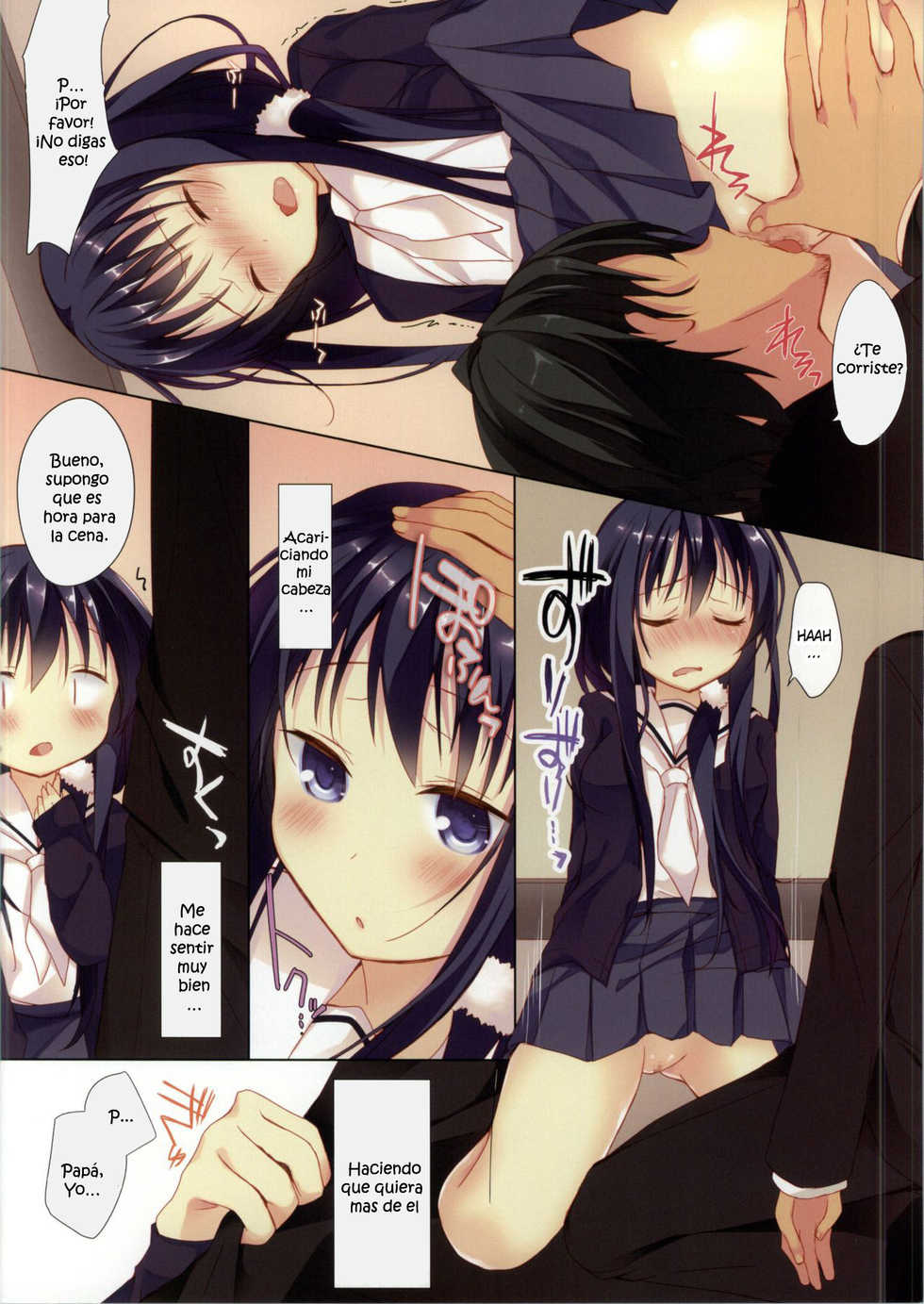 (C86) [Hirahira (Hirari)] Daisuki Otou-sama (Hanayamata) [Spanish] [Kurotao] - Page 6