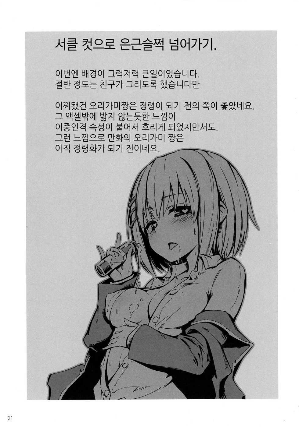 (C90) [Analog E.C. (Kalubeponzu)] Origami-san no Genkigaderu Kusuri | 오리가미의 건강해지는 약  (Date A Live) [Korean] [팀☆데레마스] - Page 22