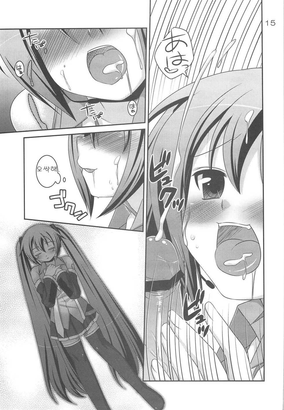 (C75) [etcycle (Hazuki)] Do Hentai Miku (Vocaloid) [korean] - Page 14