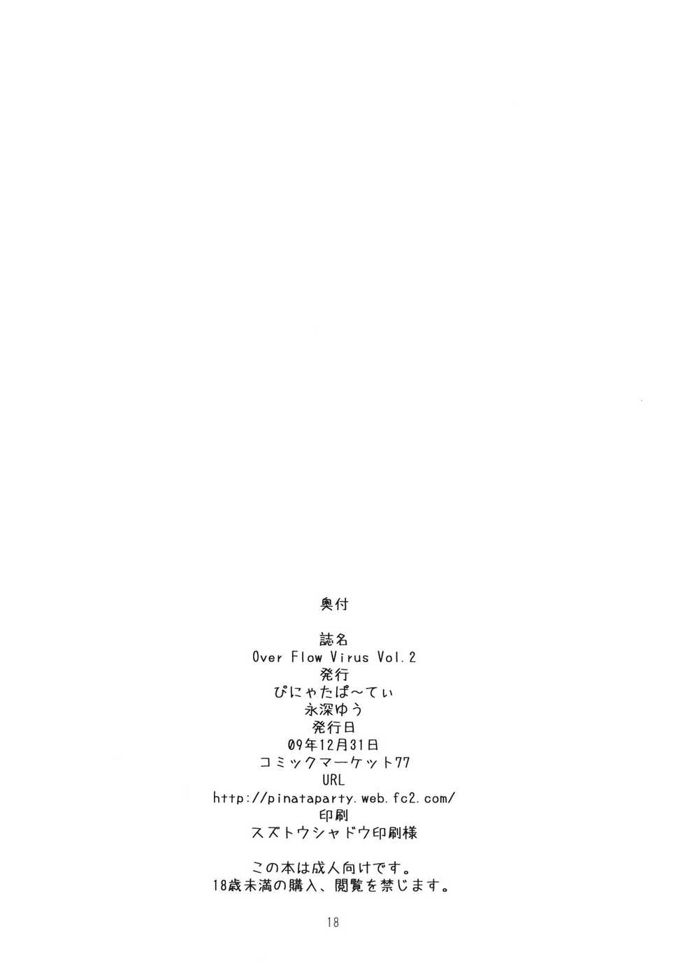 (C77) [Piñata Party (Nagami Yuu)] Over Flow Virus Vol. 2 (The Melancholy of Haruhi Suzumiya) [Korean] - Page 17