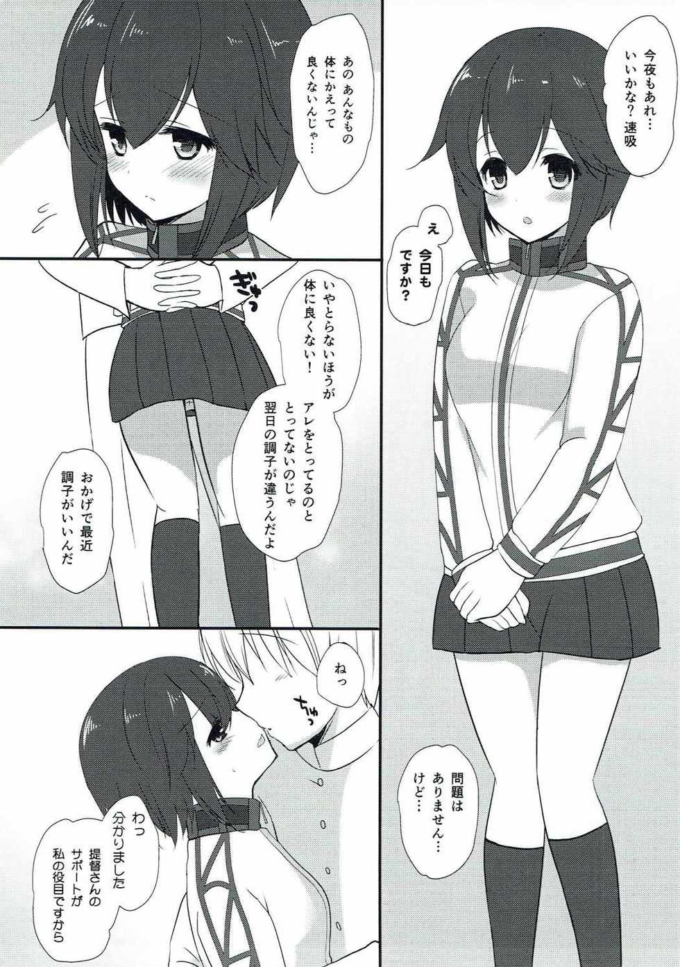 (SC2015 Autumn) [Mimicry.z (Aka Satanan)] Hayasui no Oishii Omizu (Kantai Collection -KanColle-) - Page 4