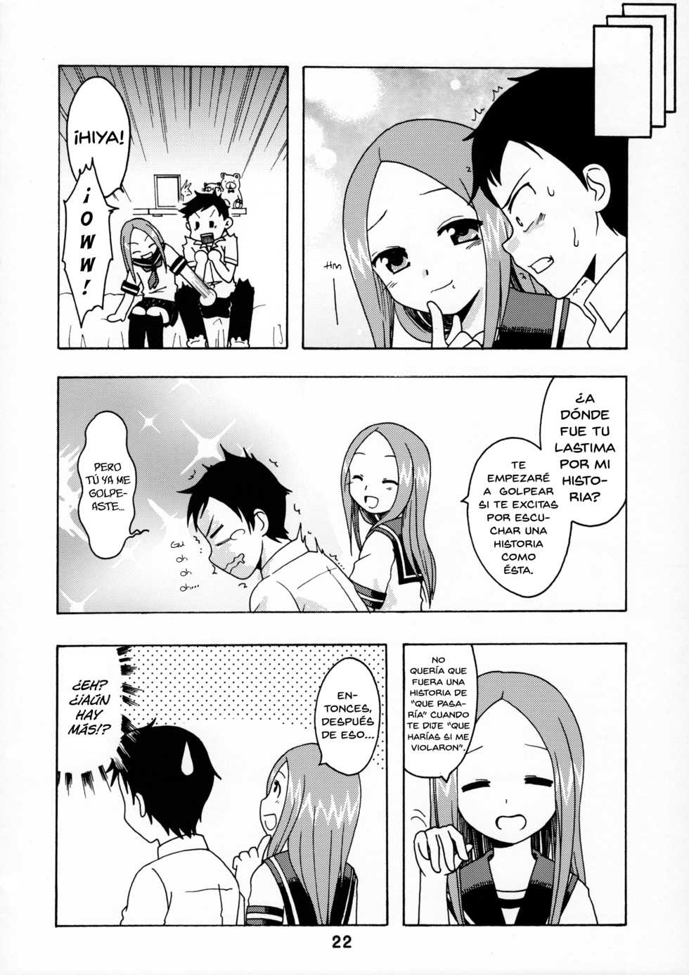 (C90) [Shinohara Heavy Industry (Haruna Mao, Ukyochu)] Karakaix (Karakai Jouzu no Takagi-san) [Spanish] [NeoProject Scanlations] - Page 21