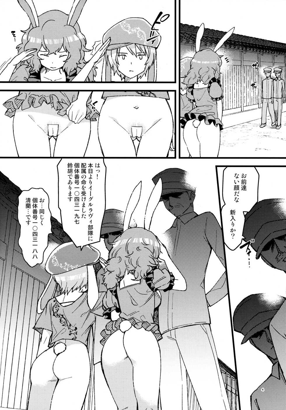 (Reitaisai 14) [Komorikiri. (Urin)] No pants rabbit (Touhou Project) - Page 3