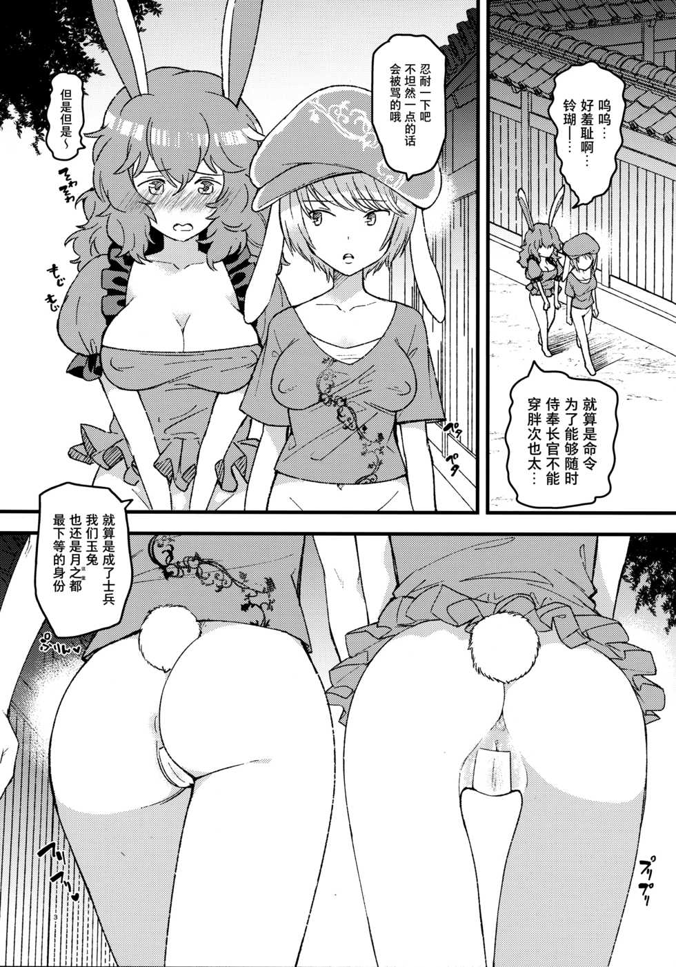 (Reitaisai 14) [Komorikiri. (Urin)] No pants rabbit (Touhou Project) [Chinese] [Kanade汉化组] - Page 3
