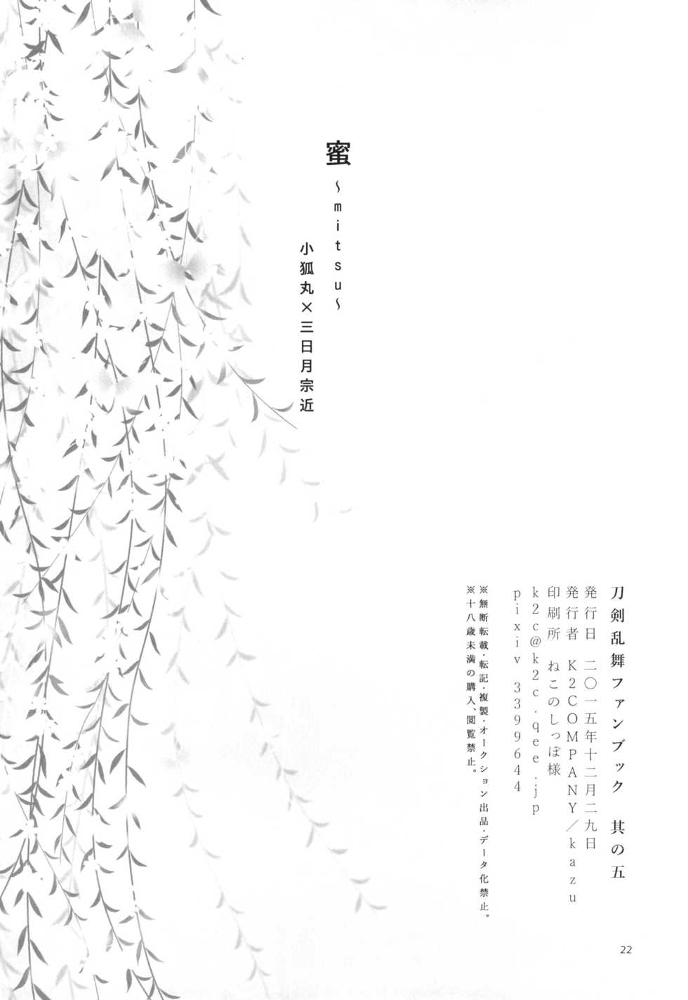 [K2COMPANY (kazu)] mitu (Touken Ranbu) [Digital] - Page 22