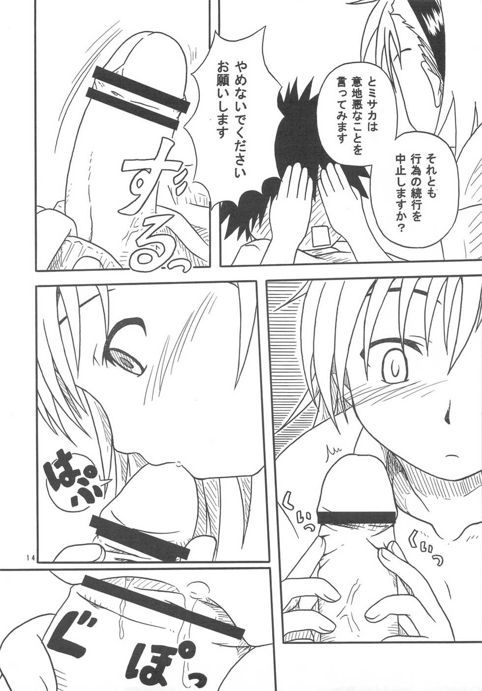 (C75) [Umikaidou (Nankai no Sizimi)] 10032gou no Shuchou (Toaru Majutsu no Index) - Page 13