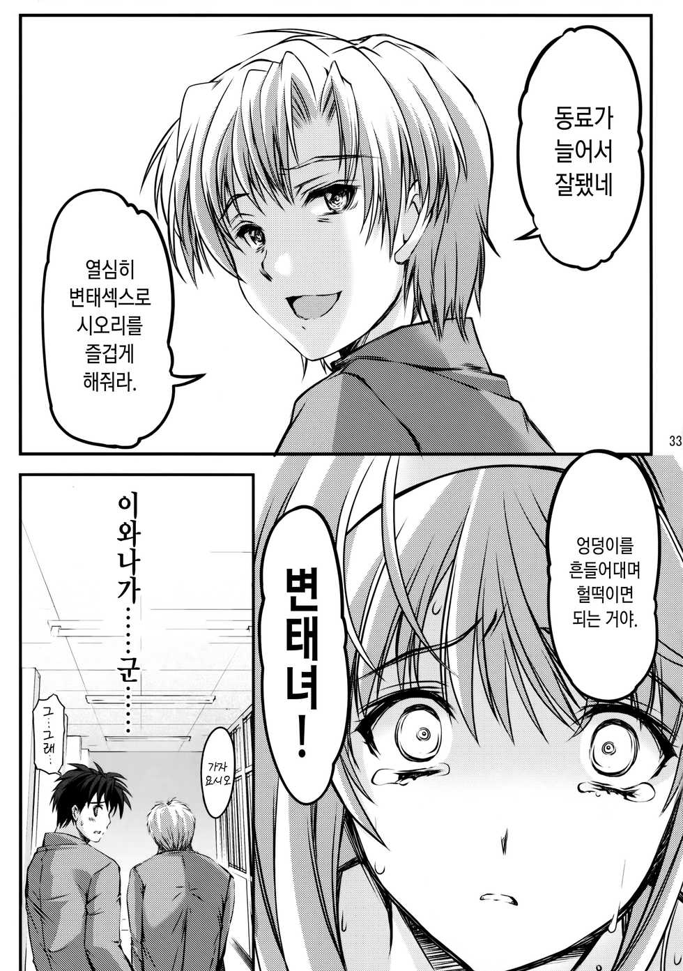 (C86) [HIGH RISK REVOLUTION (Aizawa Hiroshi, Iwasaki Hiromasa)] Shiori Dai-Nijuuichi-Shou Saigo no Kizuna - Shiori Volume 21 The Last Of Her Emotional Ties (Tokimeki Memorial) [Korean] - Page 32