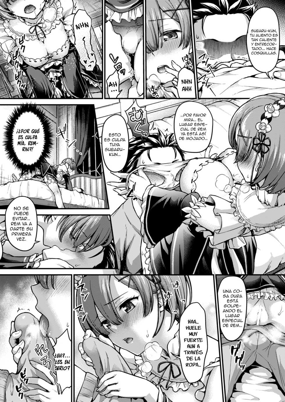 [Shimashima-PNT (Punita)] Ecchi kara Hajimeru Fujun Isei Kouyuu - illicit sexual relationship (Re:Zero kara Hajimeru Isekai Seikatsu) [Spanish] [Valkiria Scans] [Digital] - Page 5