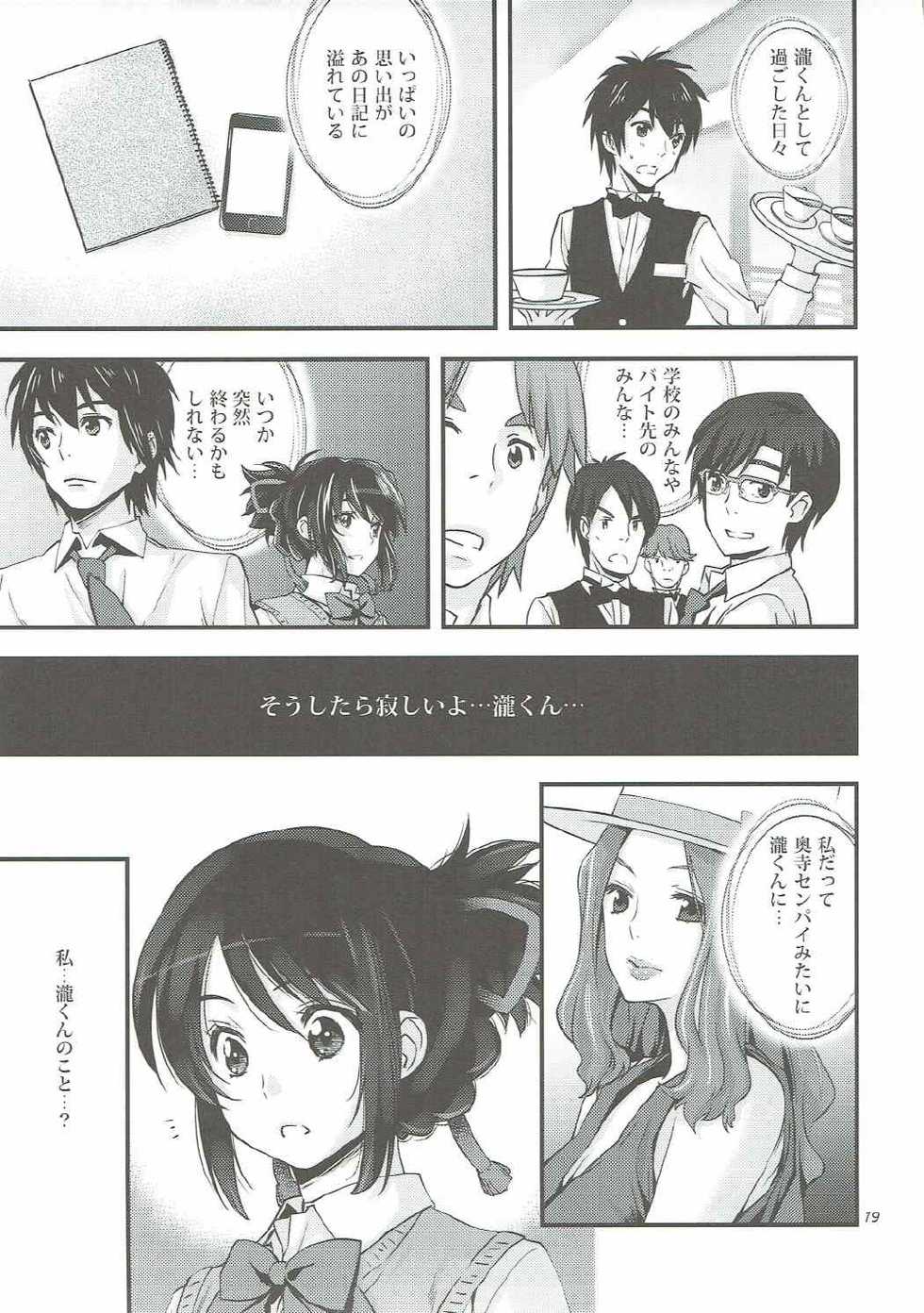 (C91) [Oh!saka Spirits (Ugeppa)] Shooting star (Kimi no Na wa.) - Page 18
