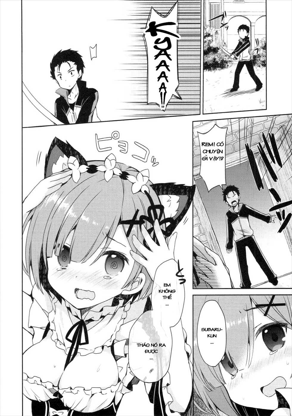 (Mimiket 35) [moriQ (Mori Airi)] Rem Nyan wa Hatsujouki (Re:Zero kara Hajimeru Isekai Seikatsu) [Vietnamese Tiếng Việt] [Harem King SG] - Page 6