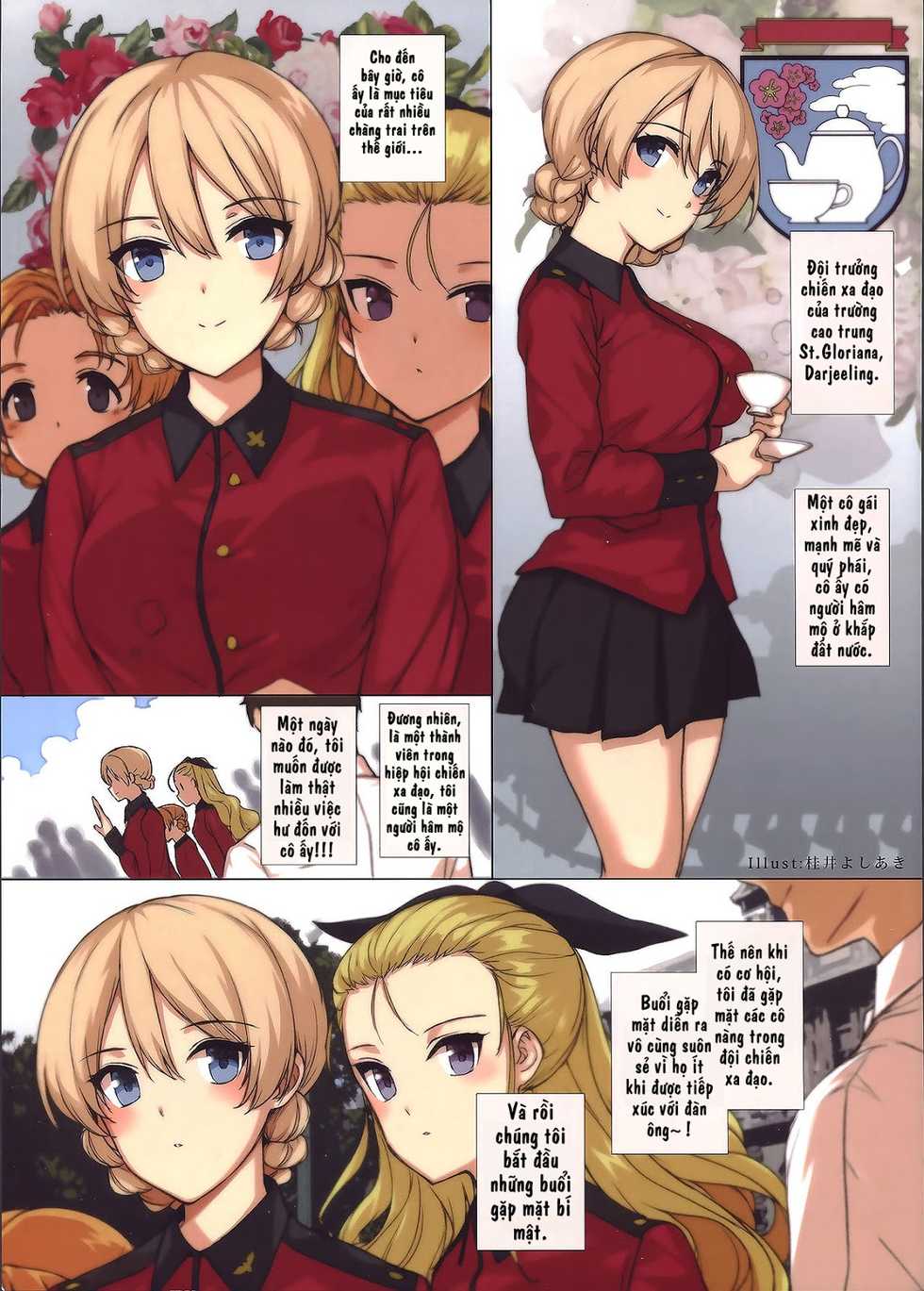 (C90) [Basutei Shower, CHIBIKKO KINGDOM (Katsurai Yoshiaki, Kekocha)] Immoral Tea Party (Girls und Panzer) [Vietnamese Tiếng Việt] [Trần.H.V.Phong] - Page 2