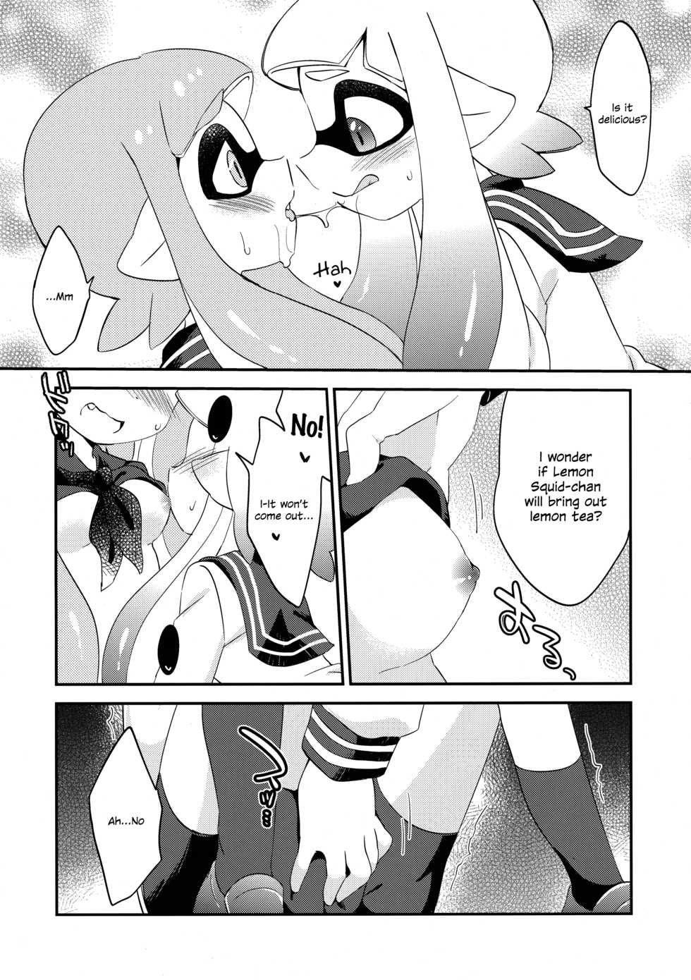 (C89) [Colomonyu (Eromame)] Yuri Ika Gachi♥cchi - Lemon to Milk | Super Lewd Yuri Squids - Lemon and Milk (Splatoon) [English] - Page 12