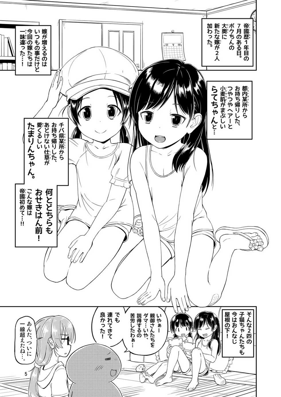 (C90) [Saitou Teikoku (Saitou Yamashironokami Yukihiko)] SAITO-SAN CHI NO KO-OKU! Special 3 - Mou Sugu Osekihan - Page 5