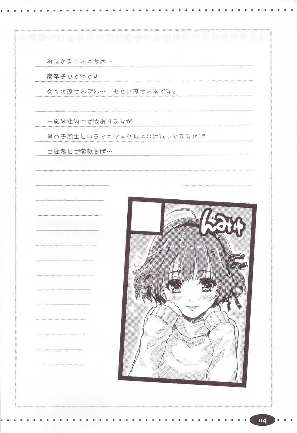 (C91) [Ngmyu (Tohgarashi Hideyu)] Himitsu no Sanshouuo (THE iDOLM@STER) - Page 4