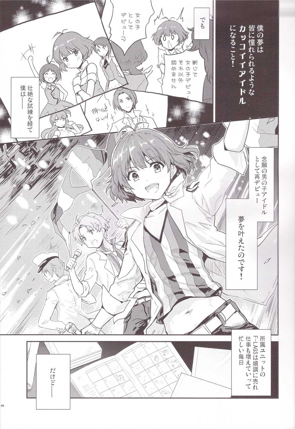 (C91) [Ngmyu (Tohgarashi Hideyu)] Himitsu no Sanshouuo (THE iDOLM@STER) - Page 5