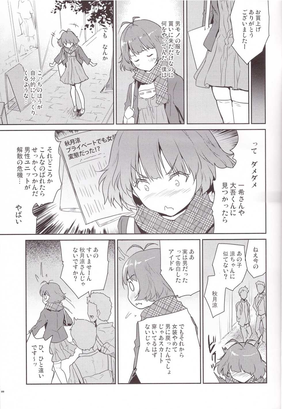 (C91) [Ngmyu (Tohgarashi Hideyu)] Himitsu no Sanshouuo (THE iDOLM@STER) - Page 9