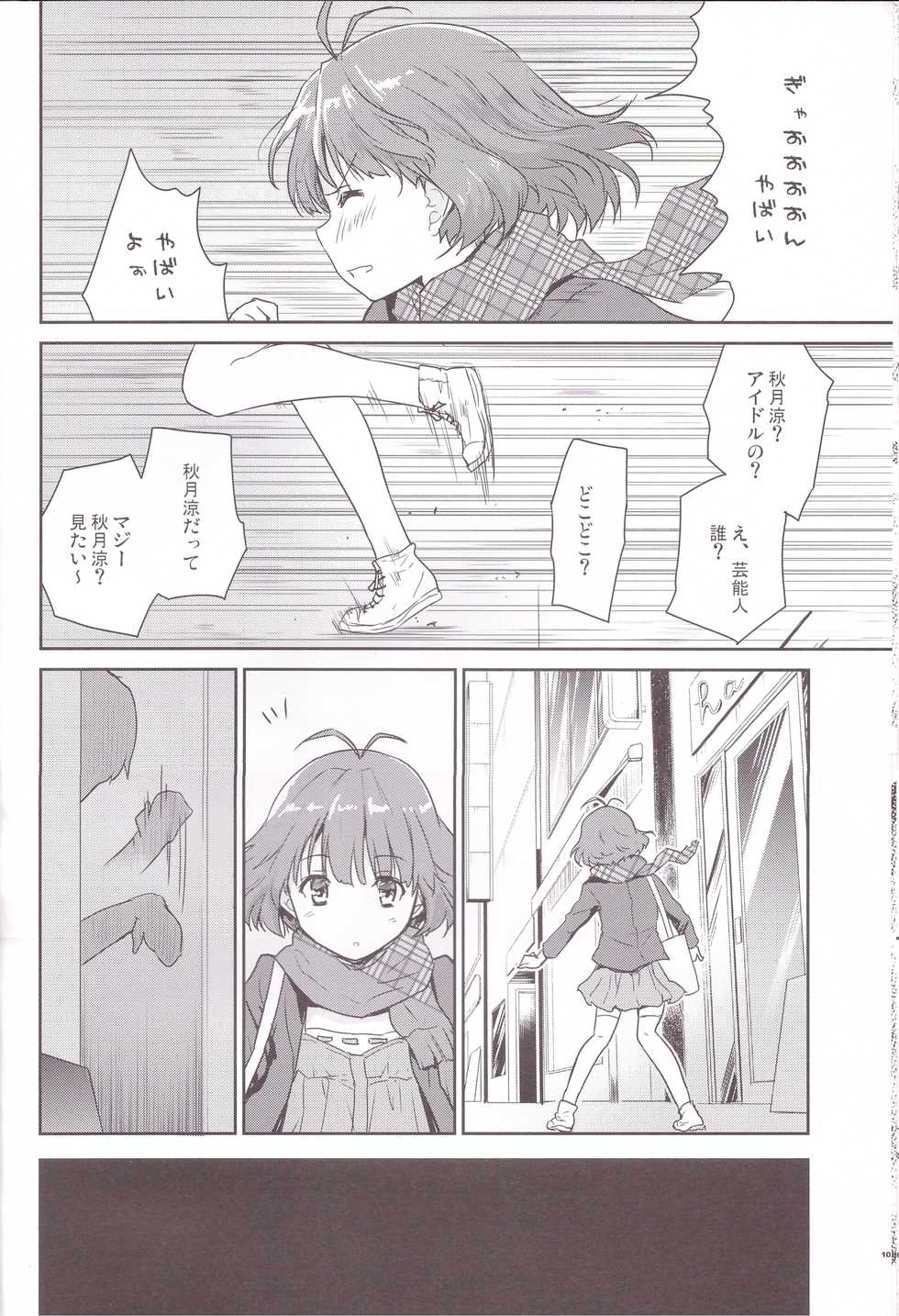 (C91) [Ngmyu (Tohgarashi Hideyu)] Himitsu no Sanshouuo (THE iDOLM@STER) - Page 10