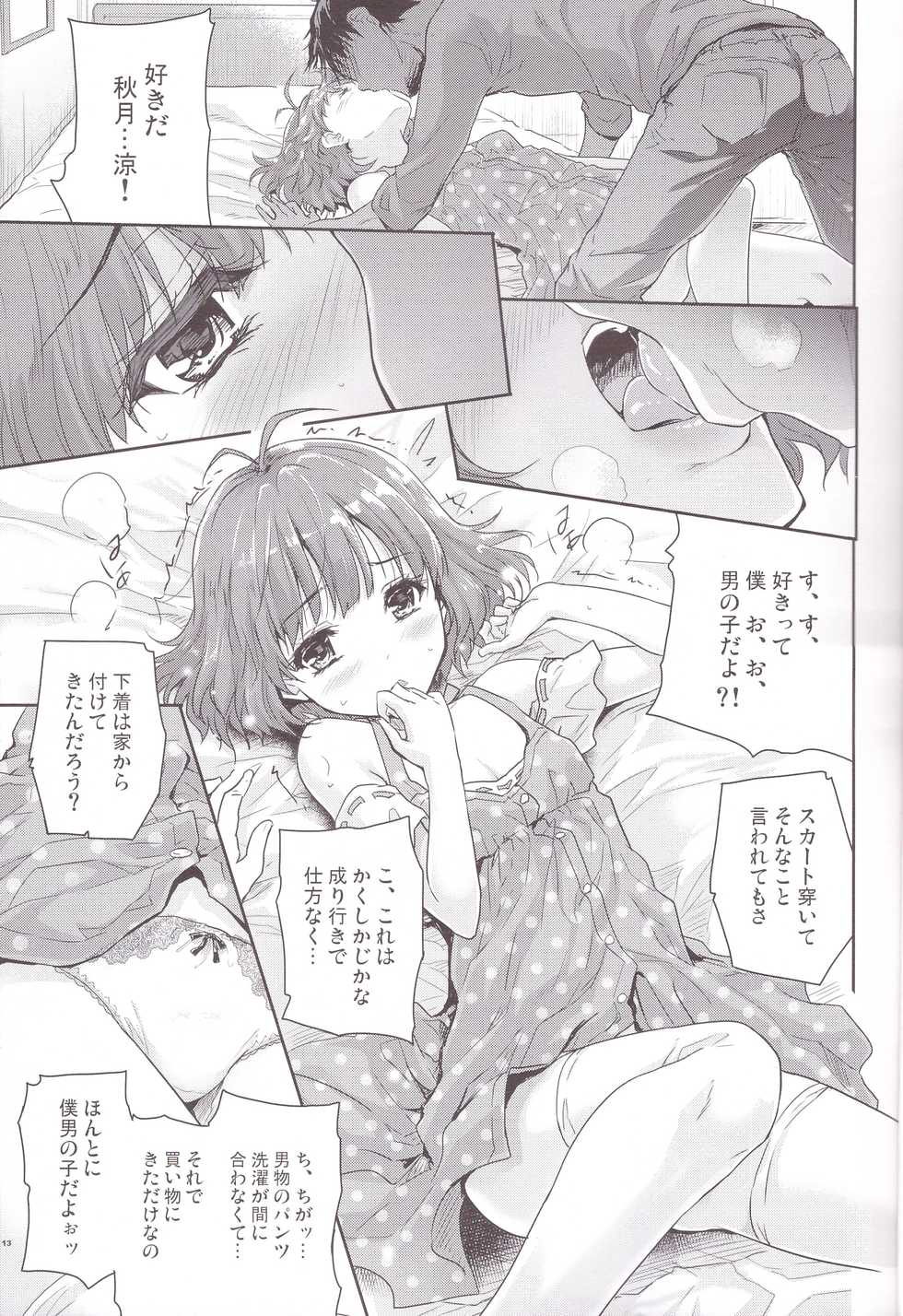 (C91) [Ngmyu (Tohgarashi Hideyu)] Himitsu no Sanshouuo (THE iDOLM@STER) - Page 13
