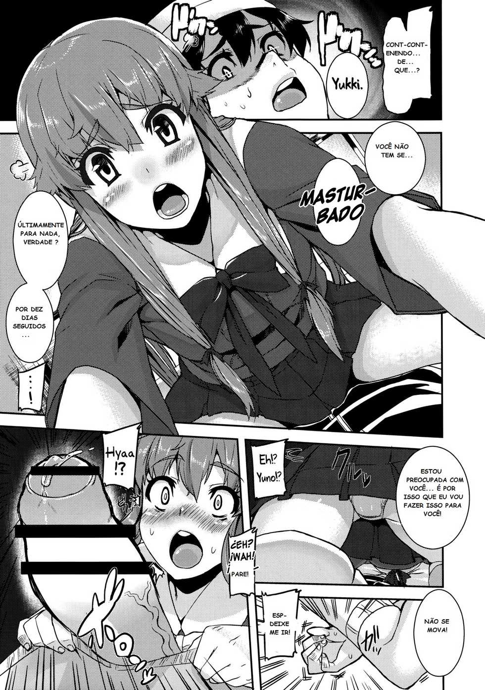 [HBO (Henkuma)] Gaman Shinaide ne (Mirai Nikki) [Portuguese-BR] [Gasai Yuno4444] - Page 9