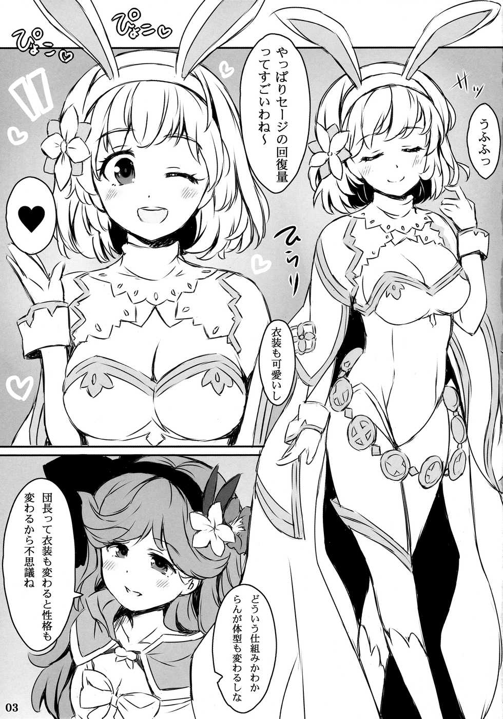 (C90) [Eucalyptus House (Mizuki Ouka)] Ishou de Kawaru no wa Seikaku dake to Omottemashita? (Granblue Fantasy) - Page 2