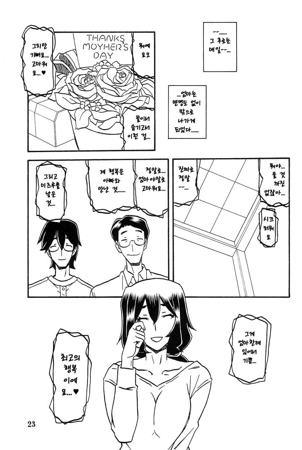 (C88) [Sankaku Apron (Sanbun Kyoden, Umu Rahi)] Akebi no Mi - Chizuru AFTER [Korean] - Page 22