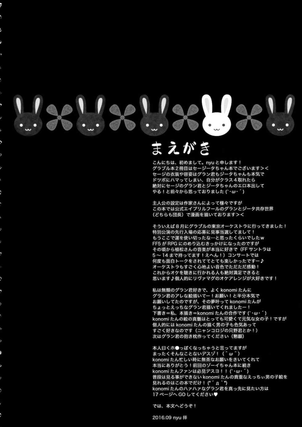 (CT28) [brand nyu (nyu)] Sono Usagi, Hatsujouchuu ni Tsuki. (Granblue Fantasy) - Page 3