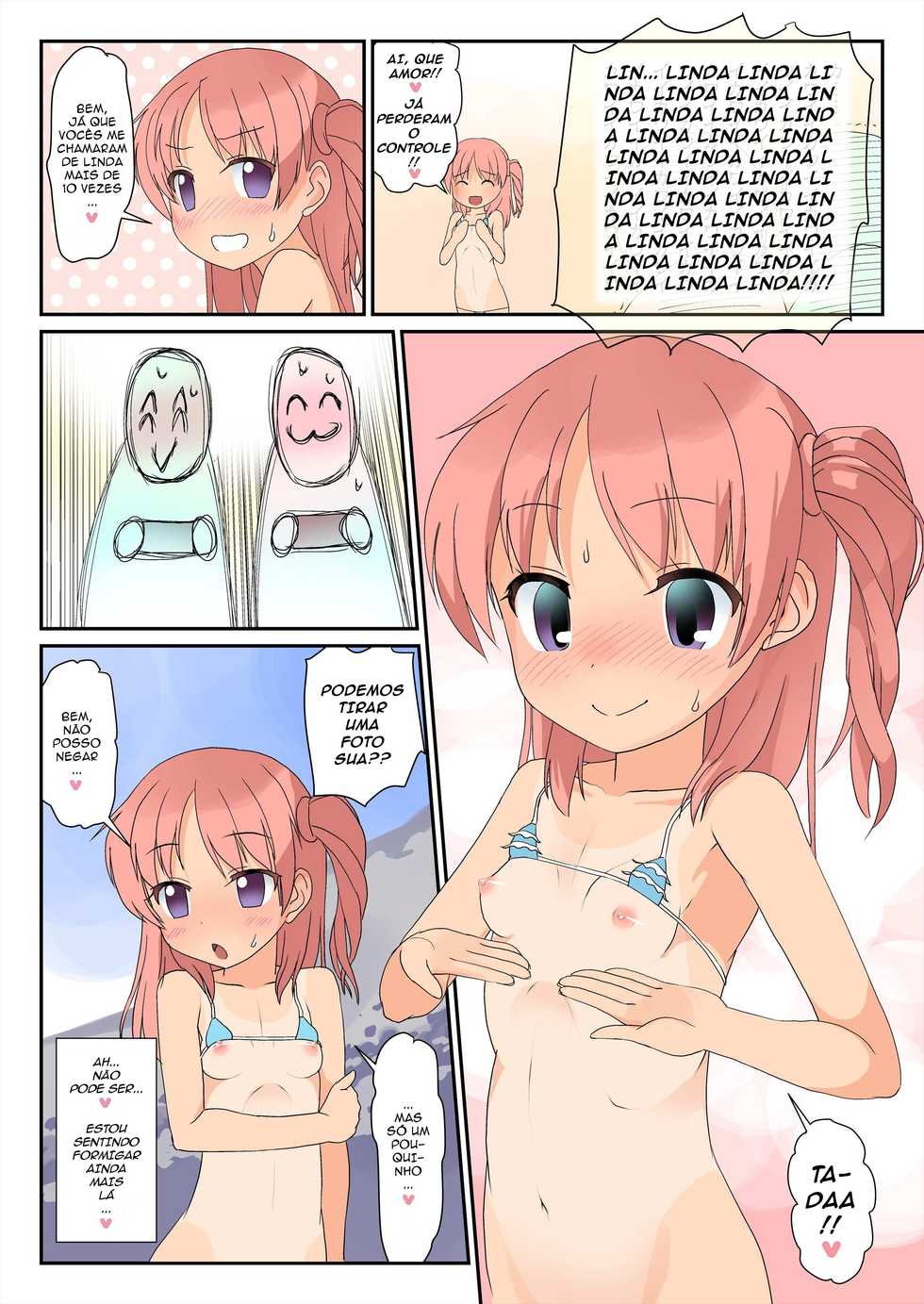 [The Dungeon In Yarn (Yone Kinji)] Micro Bikini de Umi ni Ittara Ojisan-tachi ni Rape (Wakan) Shite Moraechatta Onnanoko no Hon [Portuguese-BR] [Digital] - Page 12