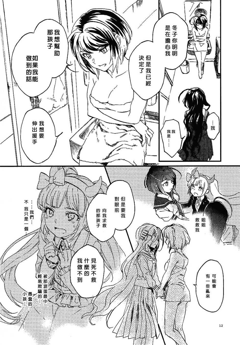 (CCOsaka109) [Hosikuz Dolce (Kayako)] Yasashiku Aishite (Danganronpa) [Chinese] [沒有漢化] - Page 12