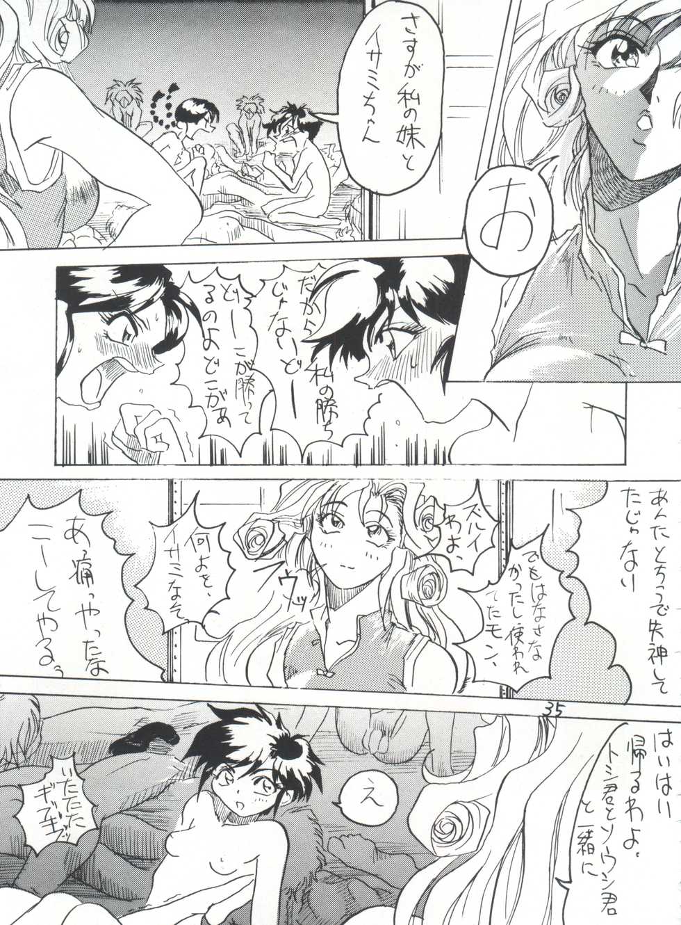 [Kairaku Yarou G Team (Shiwasu no Okina)] Touhou Sankyou (Tobe! Isami) - Page 35