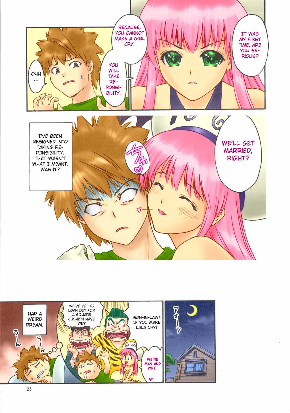 (C74) [Hellabunna (Iruma Kamiri)] TIGER DANCE & DRAGON (To Love-Ru) [English] [CGrascal] [Decensored] [Colorized] - Page 22