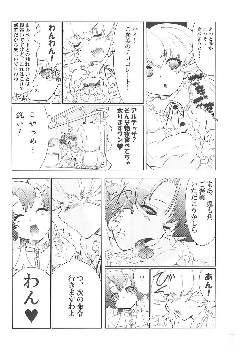 (Puniket 19) [EDGE WORTH (Hamu Hamu)] Mou! Uchi no Wan-chan tara Hashitanai... (Fushigiboshi no☆Futago Hime) - Page 12