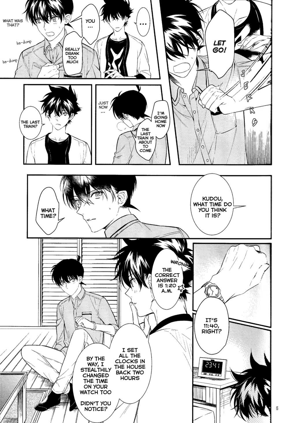 (Koi wa Nankai x Shinrisen!) [Tetsu-Sabi (Roa)] Uso wa Koi no Hajimari (Detective Conan) [English] [Ao] - Page 14