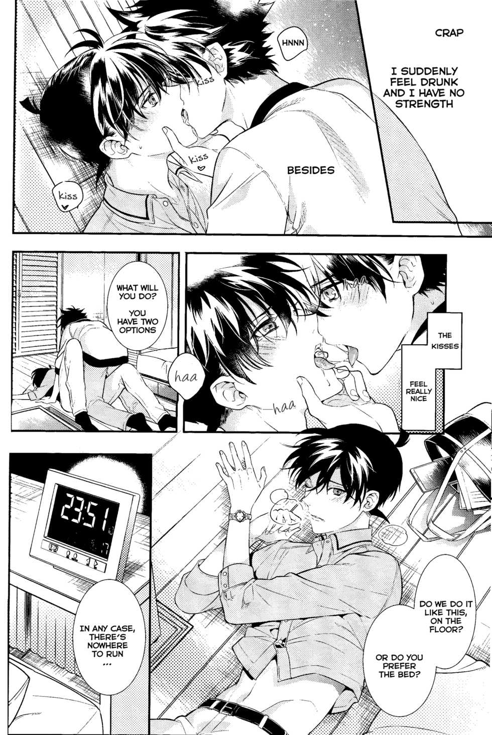 (Koi wa Nankai x Shinrisen!) [Tetsu-Sabi (Roa)] Uso wa Koi no Hajimari (Detective Conan) [English] [Ao] - Page 19