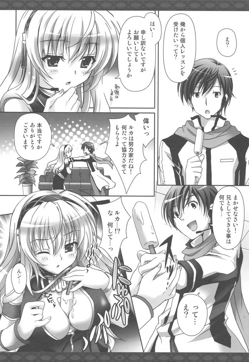 (COMIC1☆3) [Kaiyuu Kikaku (Suzui Narumi)] First Lesson (Vocaloid) - Page 7