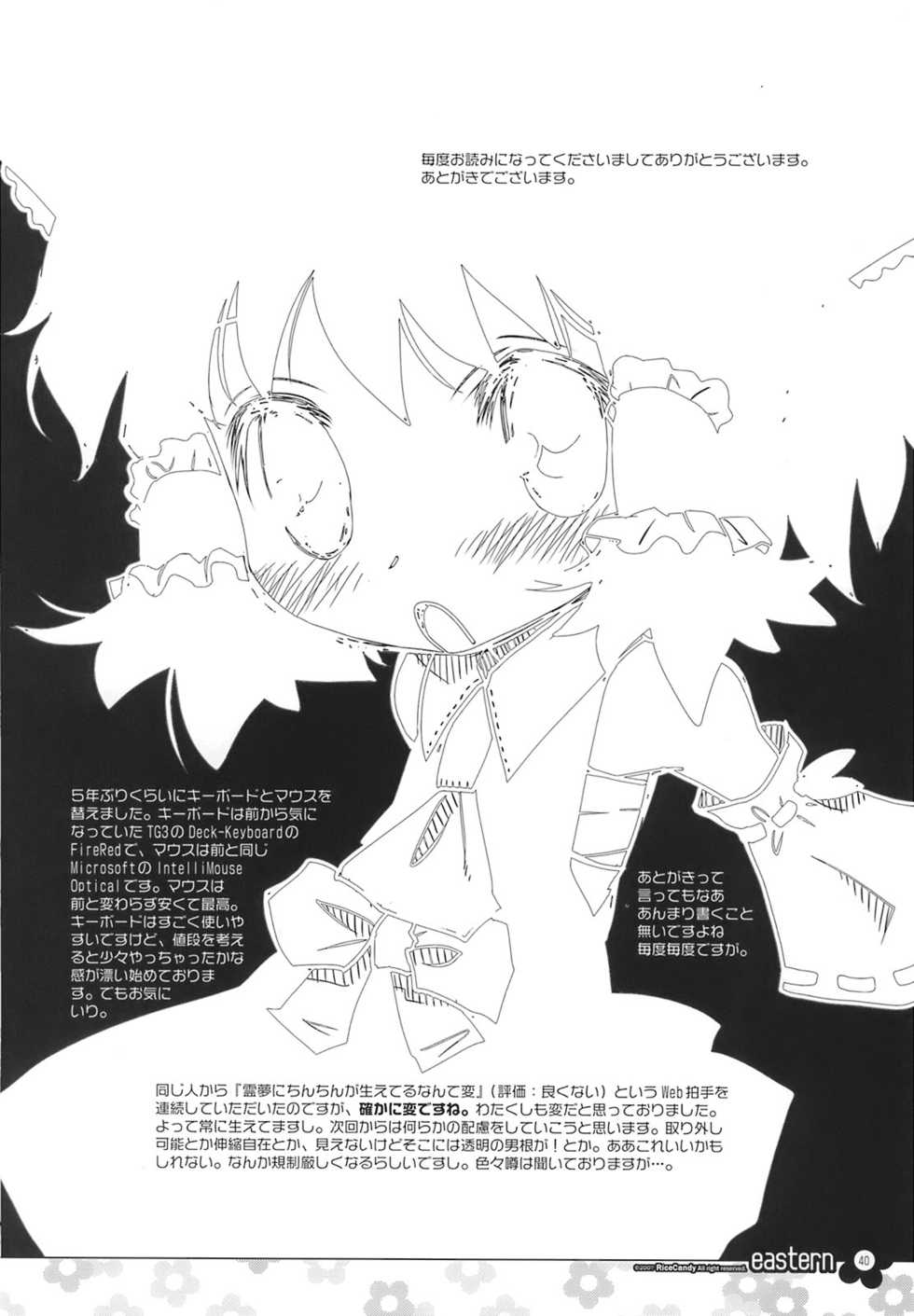 (C72) [RiceCandy (Hatomugi Munmun, Sakakibara Kaorunaoko)] EASTERN (Touhou Project) - Page 40