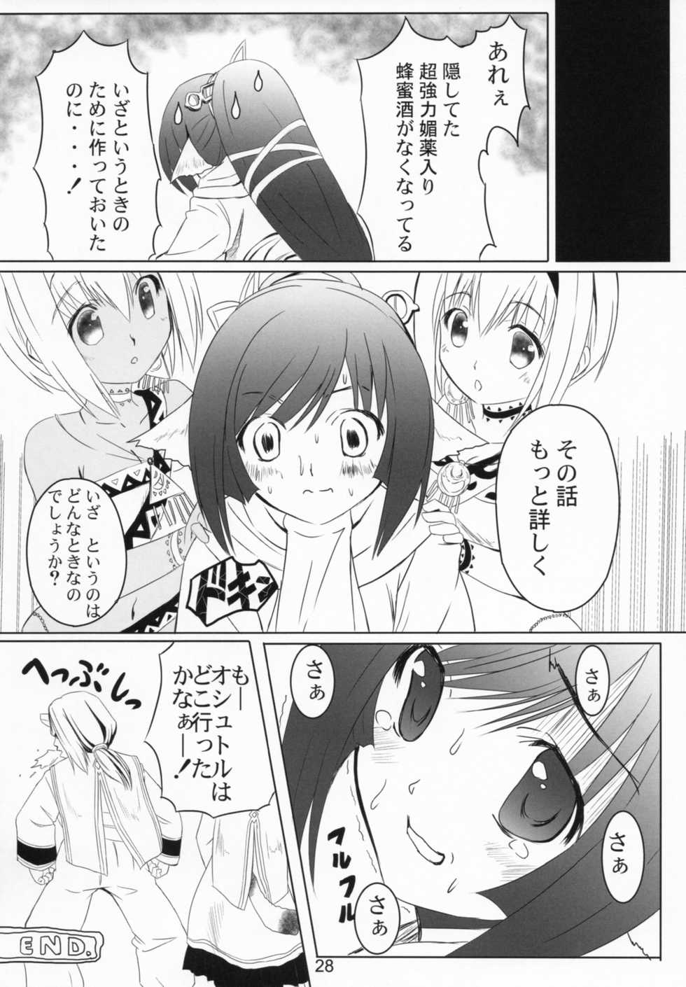 (C91) [Kanmiya Makkuro (Kuro Yorozu)] Himitsu no Yakai (Utawarerumono Itsuwari no Kamen) - Page 27