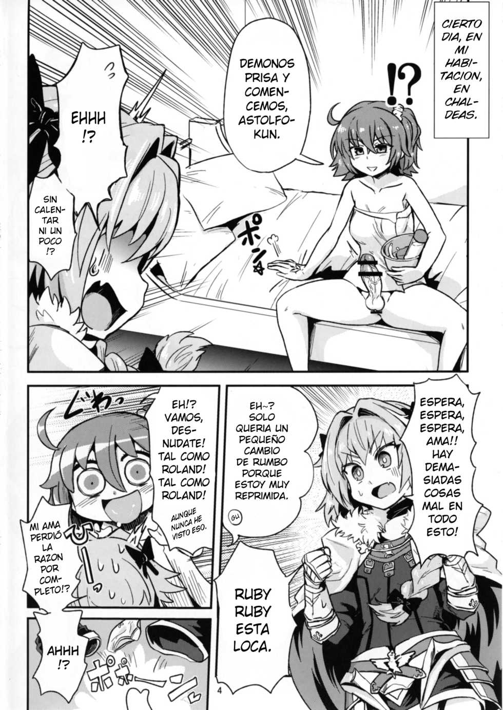 (Futaket 13) [Konnyaku Nabe (magifuro Konnyaku)] ASS Horufo-kun (Fate/Grand Order) [Spanish] [ElMoeDela8] - Page 4