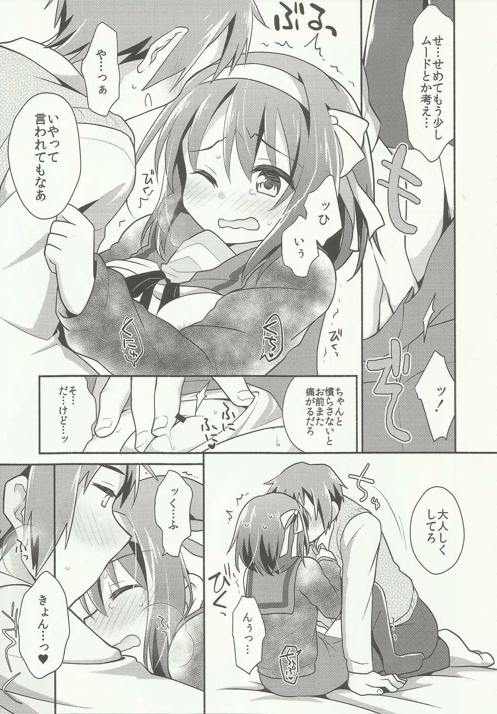 (C91) [Niwatoritowani (Taiki)] Sukitte iu made ikase nai. - Please tell me you love me. (Suzumiya Haruhi no Yuuutsu) - Page 5