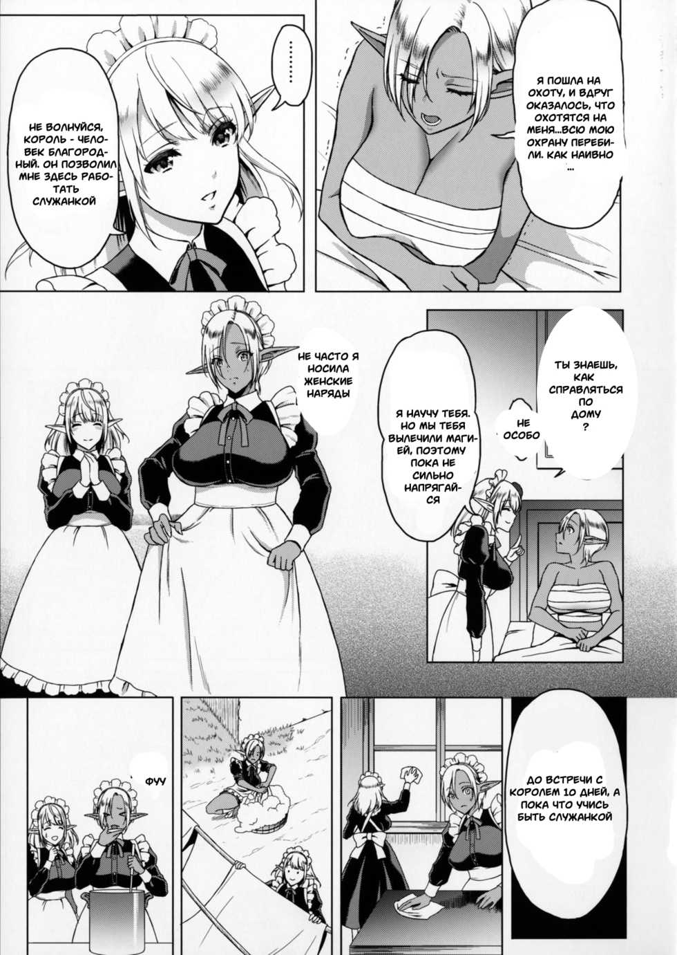 (C91) [H.B.A (Usagi Nagomu)] Reizoku Elf Maid + C91 Kaijou Genteibon | Elf Maid Slaves [Russian] [Witcher000] - Page 4