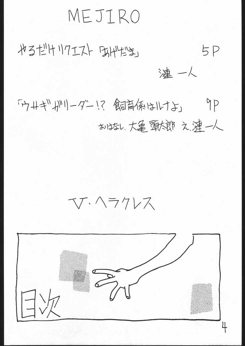 (C44) [V. Hercules (Ookame Toutarou, Sazanami Kazuto)] Mejiro (Bishoujo Senshi Sailor Moon, Genji Tsuushin Agedama) - Page 3