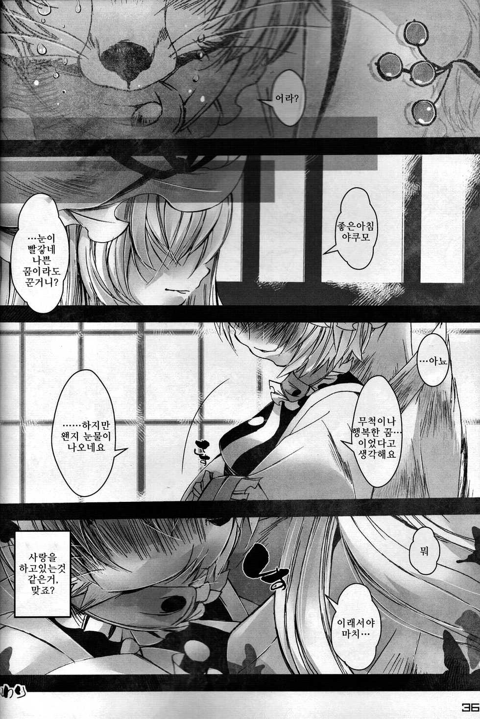 (C91) [Kitsunenomori (Various)] Touhou PLUMFUR FINAL | 잘자요 케모보테  (Touhou Project) [Korean] [LWND] - Page 35