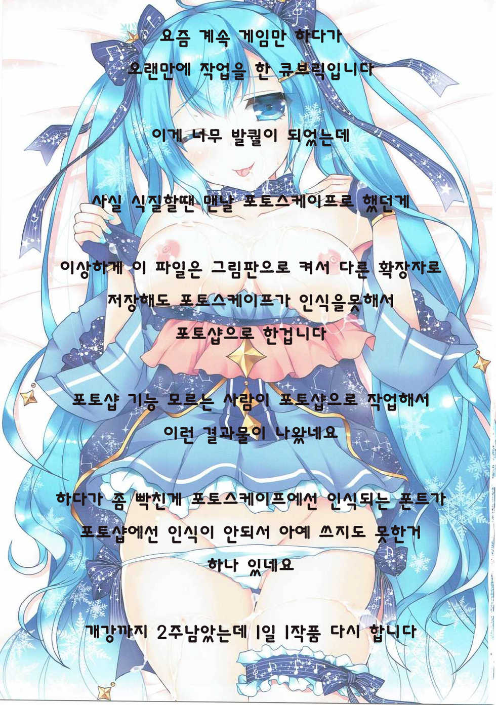 (C91) [Dennou Fuyu Mikan (Ueda Rieko)] Ride on Shooting Star (VOCALOID) [Korean] - Page 29