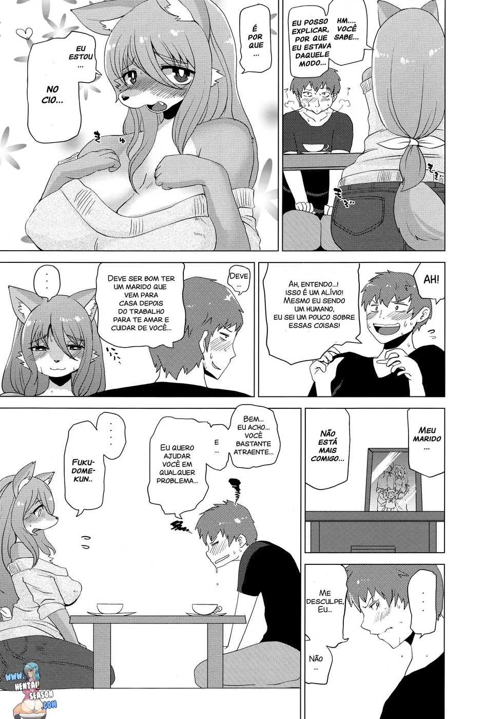 (Kemoket 4) [Ortensia (Shinobe)] Kemono no Otonari-san [Portuguese-BR] [Hentai Season] - Page 11